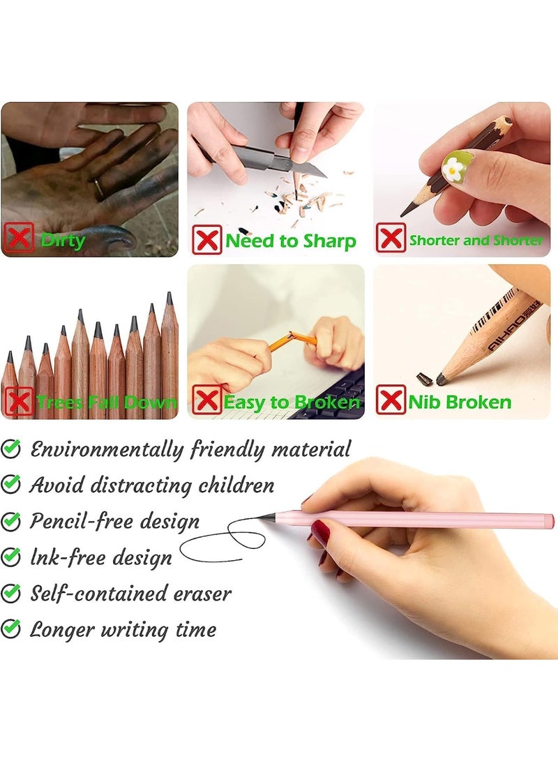 CLENEA Everlasting Pencil, 10 Pcs Infinity Pencil, Inkless Pencil Eternal, Infinity Reusable Pencil for Writing, Drawing, Sustainable Pencil for Home, Office, School - Image 3